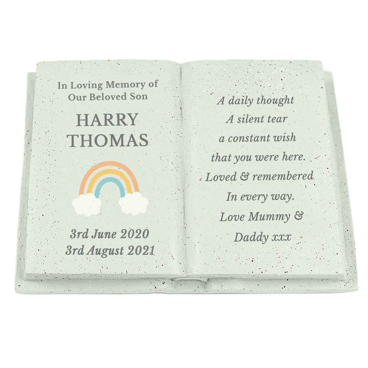 Personalised Rainbow Memorial Book: 4 - Memorials By Gift Moments