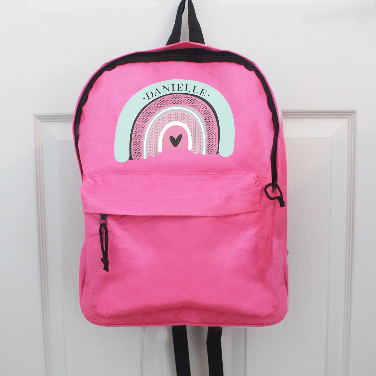 Personalised Rainbow Pink Backpack - Shop Kids Bags At Gift Moments - 2