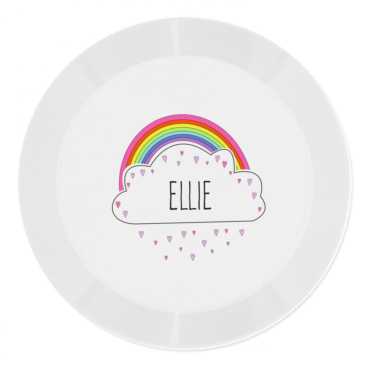 Personalised Rainbow Plastic Plate: 2 - Tableware By Gift Moments