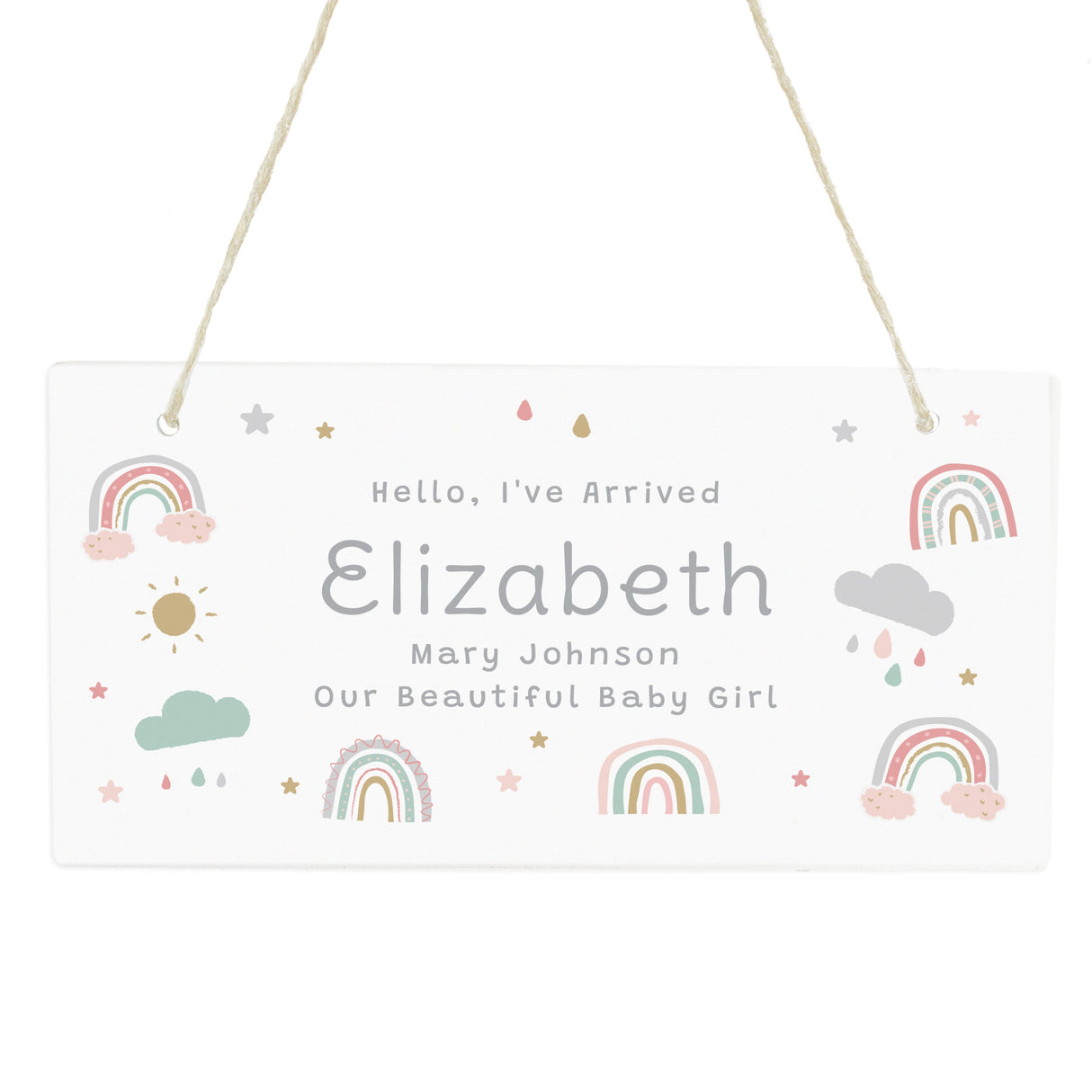 Personalised Rainbow Wooden Sign - Shop Signs & Plaques At Gift Moments - 4
