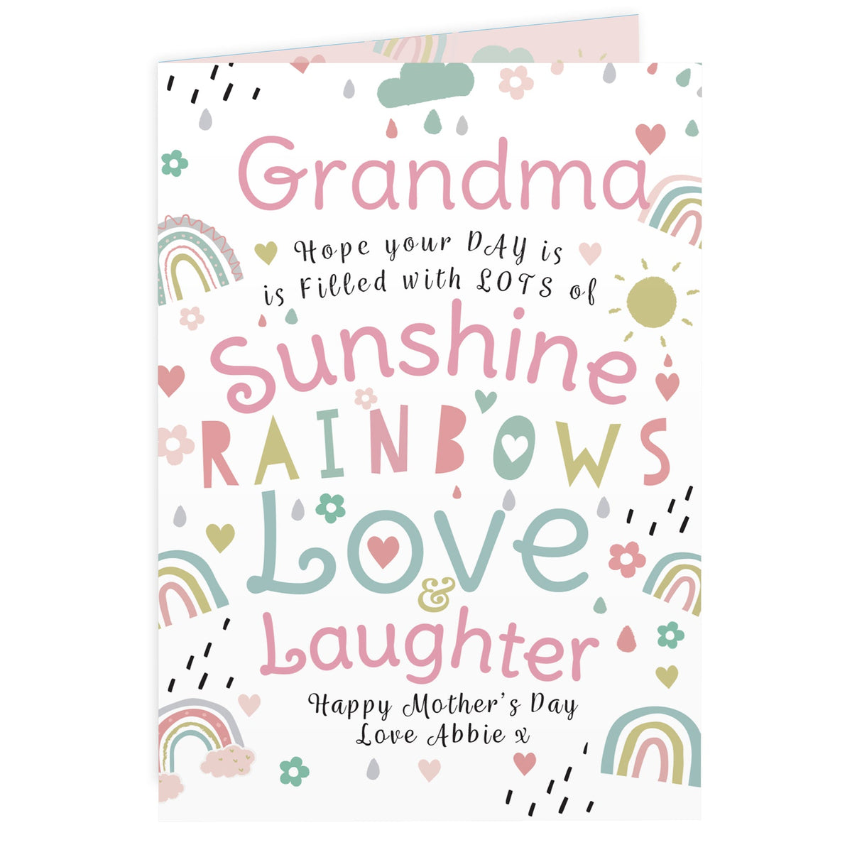 Personalised Rainbows & Sunshine Card: 4 - Greeting Cards By Gift Moments