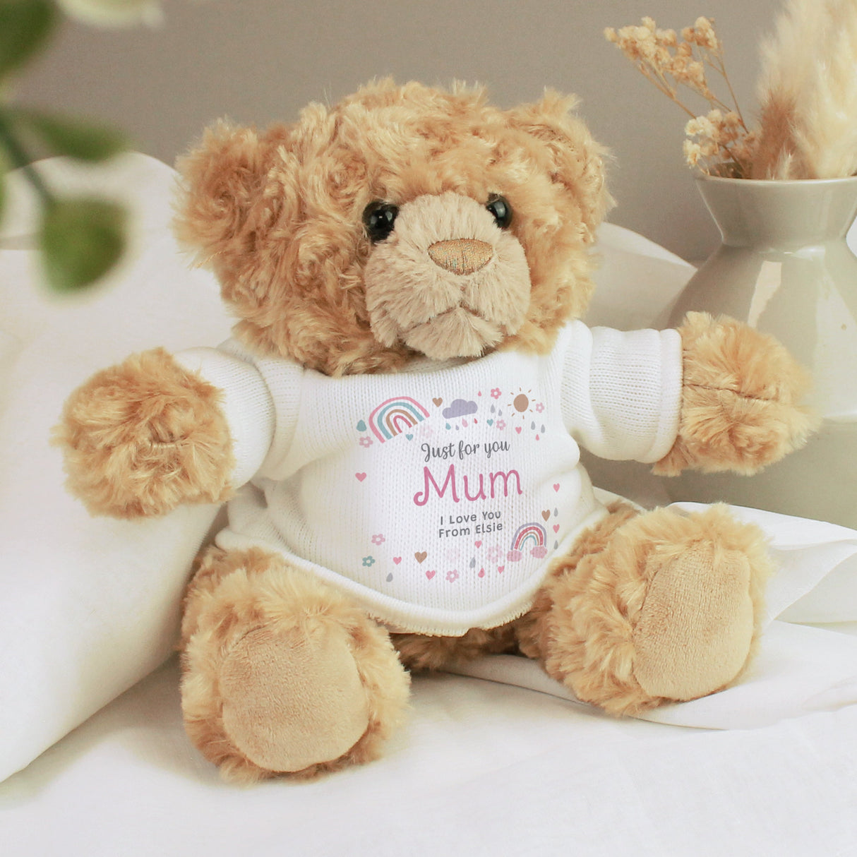 Personalised Rainbows & Sunshine Teddy Bear: 1 - Teddy Bears & Soft Toys By Gift Moments