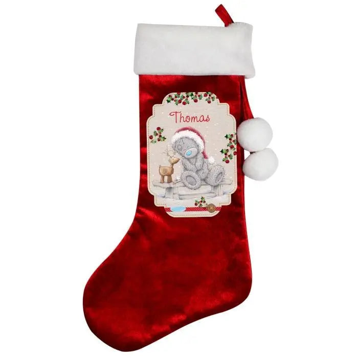 Personalised Me to You Reindeer Luxury Red Stocking: 4 - Christmas Stockings