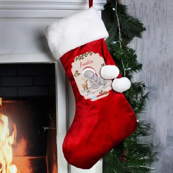 Personalised Me to You Reindeer Luxury Red Stocking: 2 - Christmas Stockings