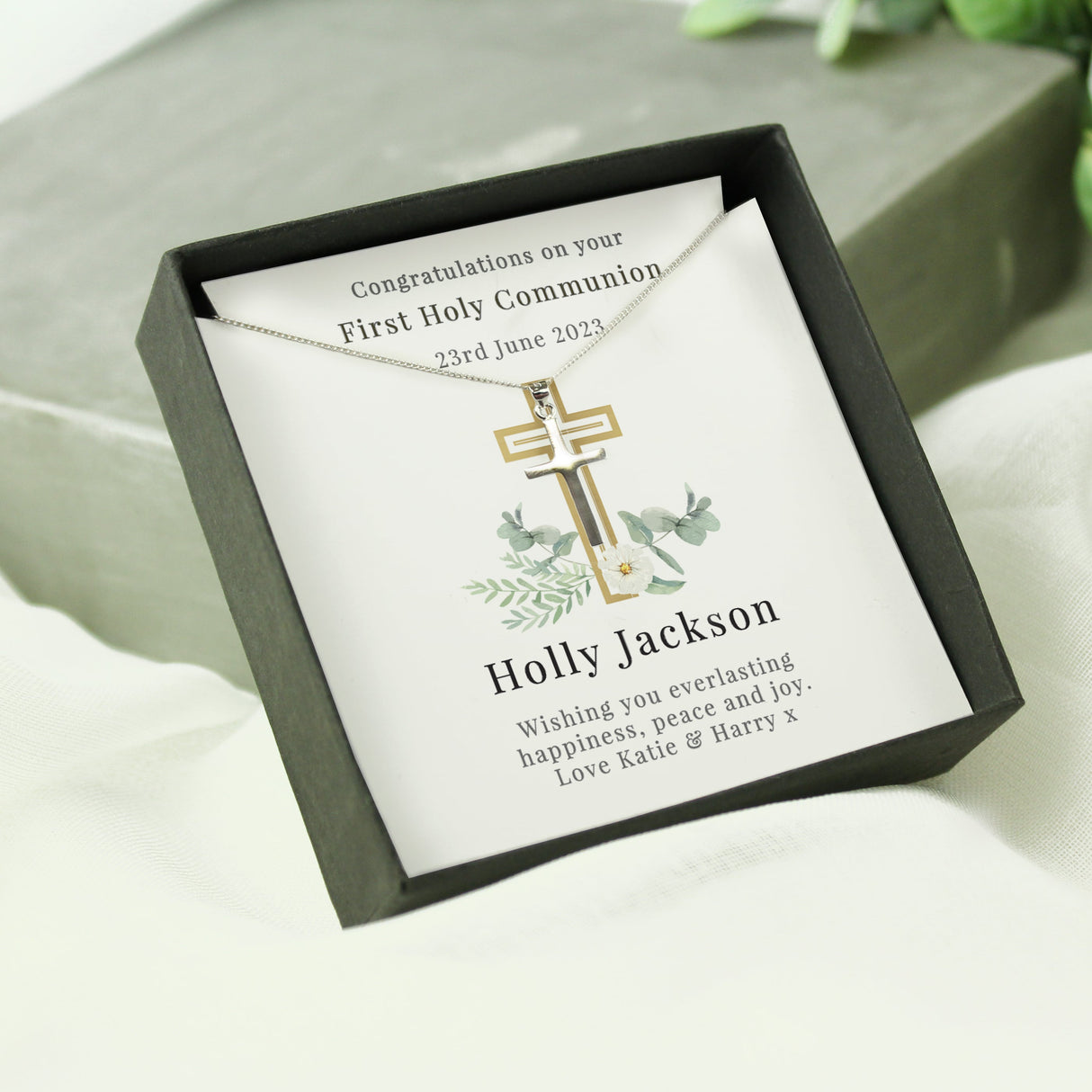 Personalised Religious Sentiment Cross Necklace and Box: 4 - Necklaces By Gift Moments