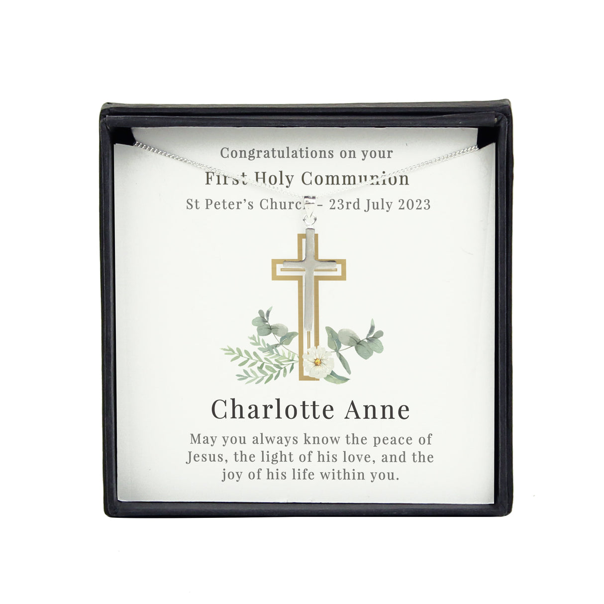 Personalised Religious Sentiment Cross Necklace and Box: 5 - Necklaces By Gift Moments