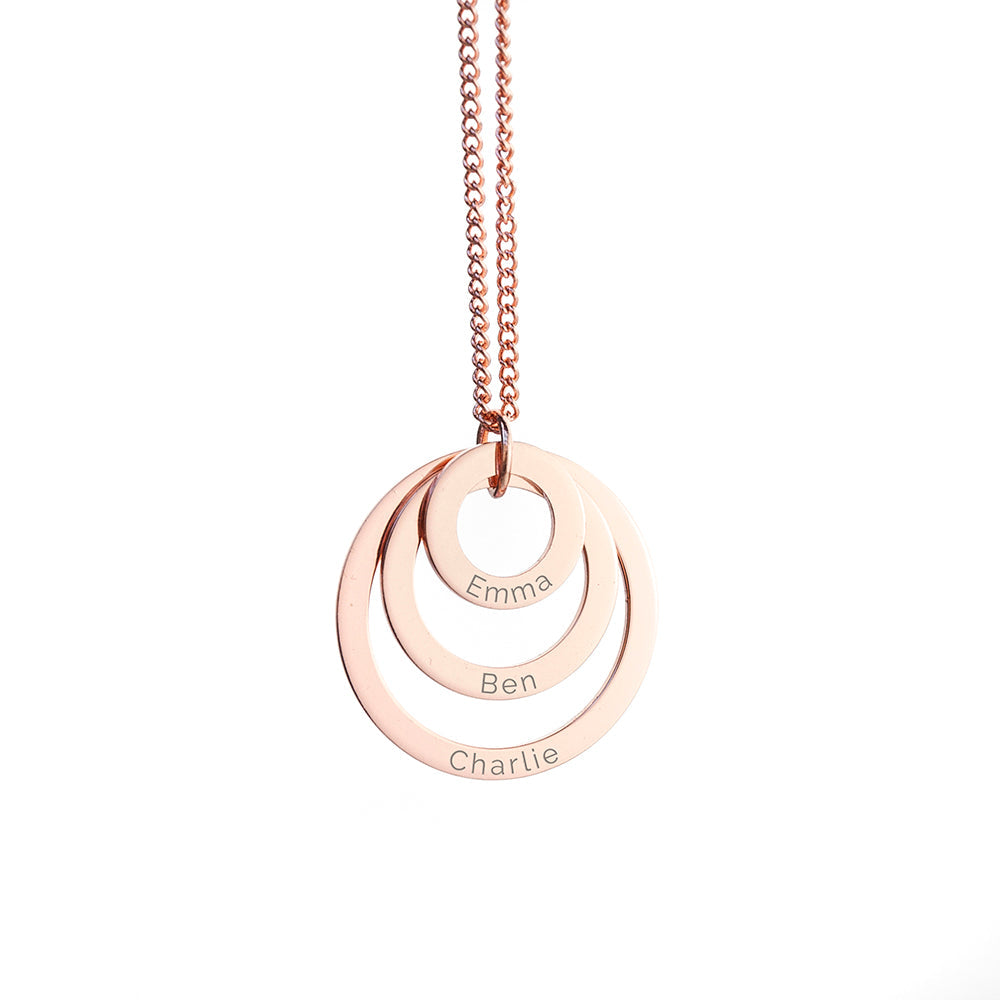 Personalised Rings of Love Necklaces: 8 - Necklaces By Gift Moments