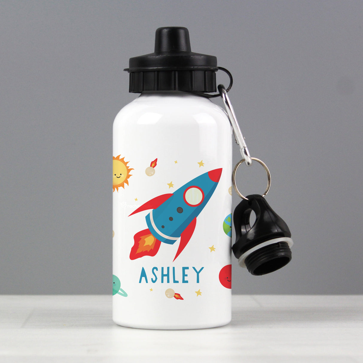 Personalised Rocket Drinks Bottle: 3 - Kids Bottles By Gift Moments
