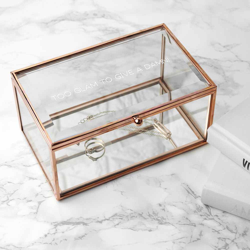 Personalised Rose Gold Glass Jewellery Boxes: 9 - Jewellery Boxes By Gift Moments