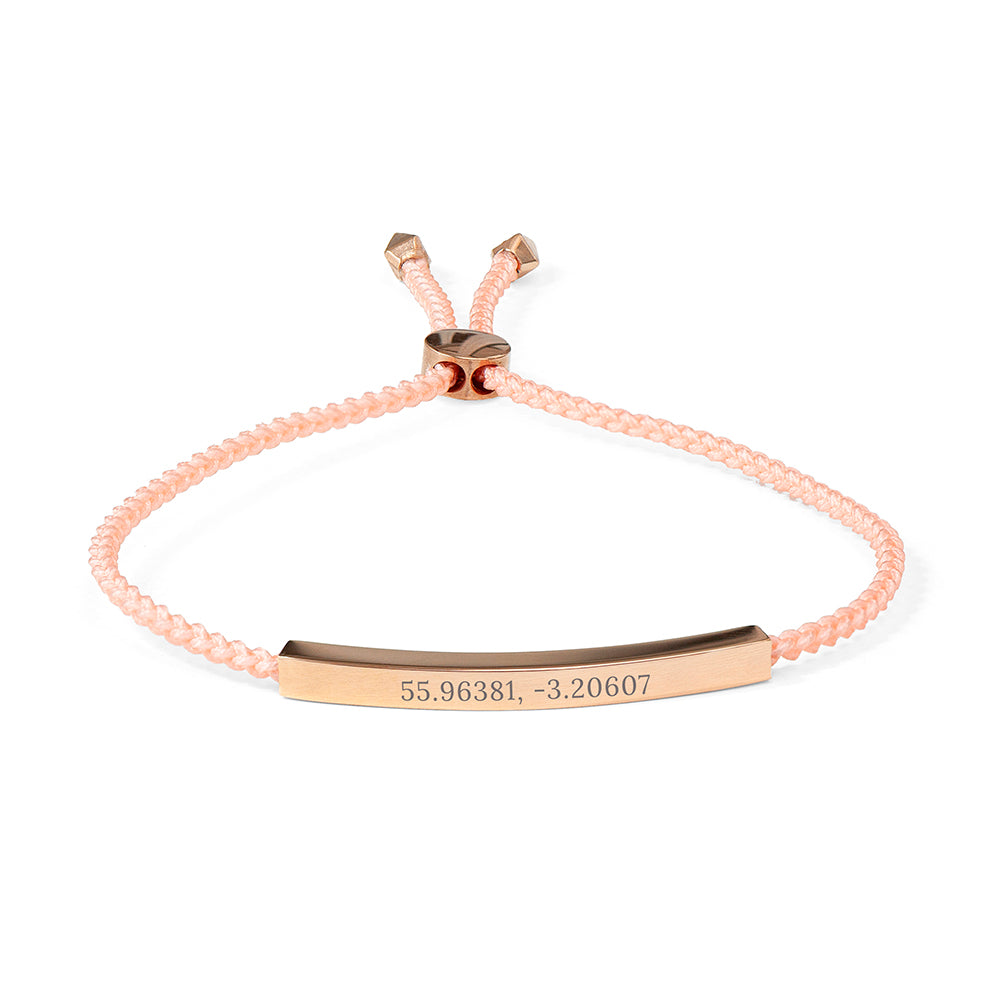 Personalised Rose Gold Identity Rope Bracelet: 4 - Bracelets By Gift Moments