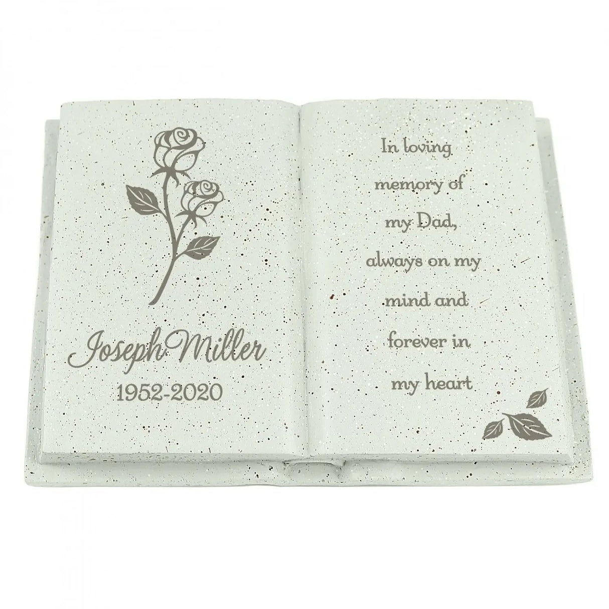 Personalised Rose Memorial Book: 4 - Memorials By Gift Moments