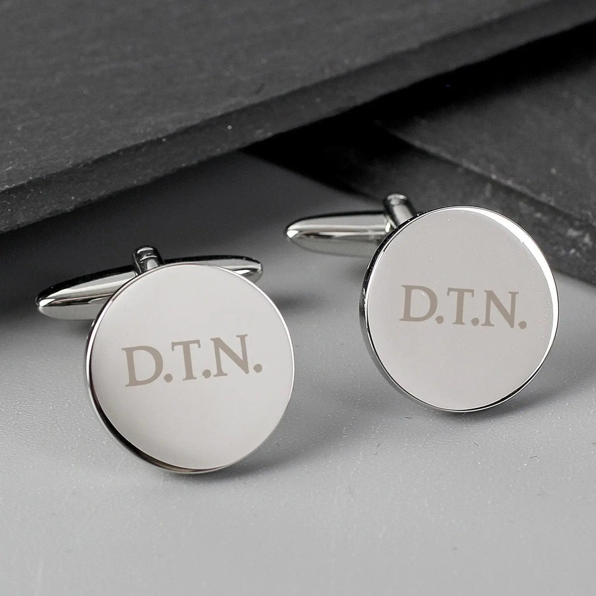 Personalised Round Cufflinks: 1 - Cufflinks & Tie Slides By Gift Moments