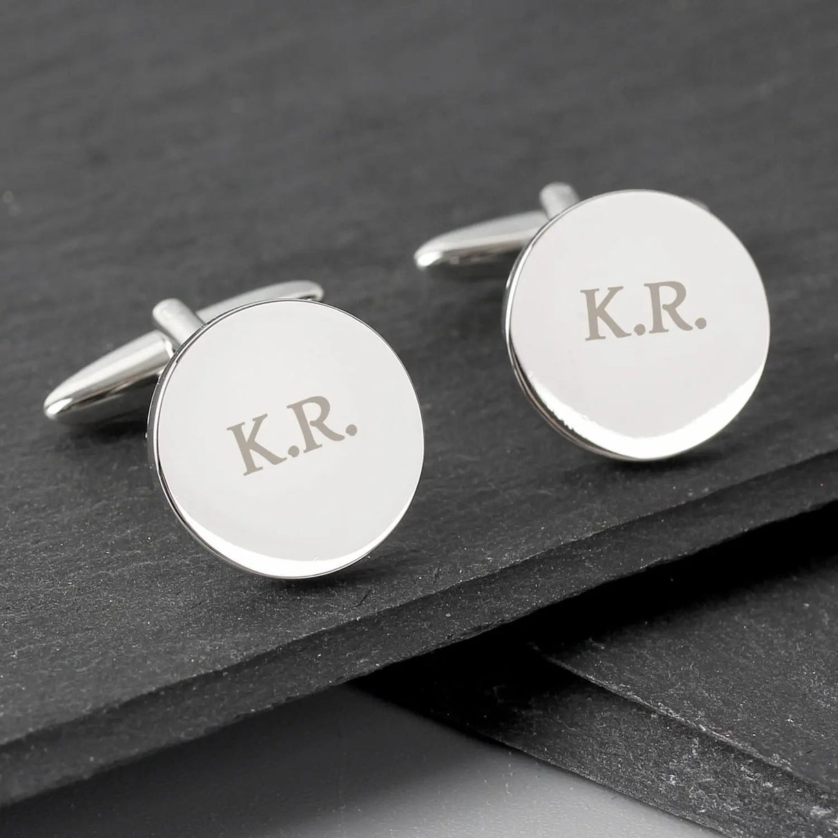 Personalised Round Cufflinks: 2 - Cufflinks & Tie Slides By Gift Moments