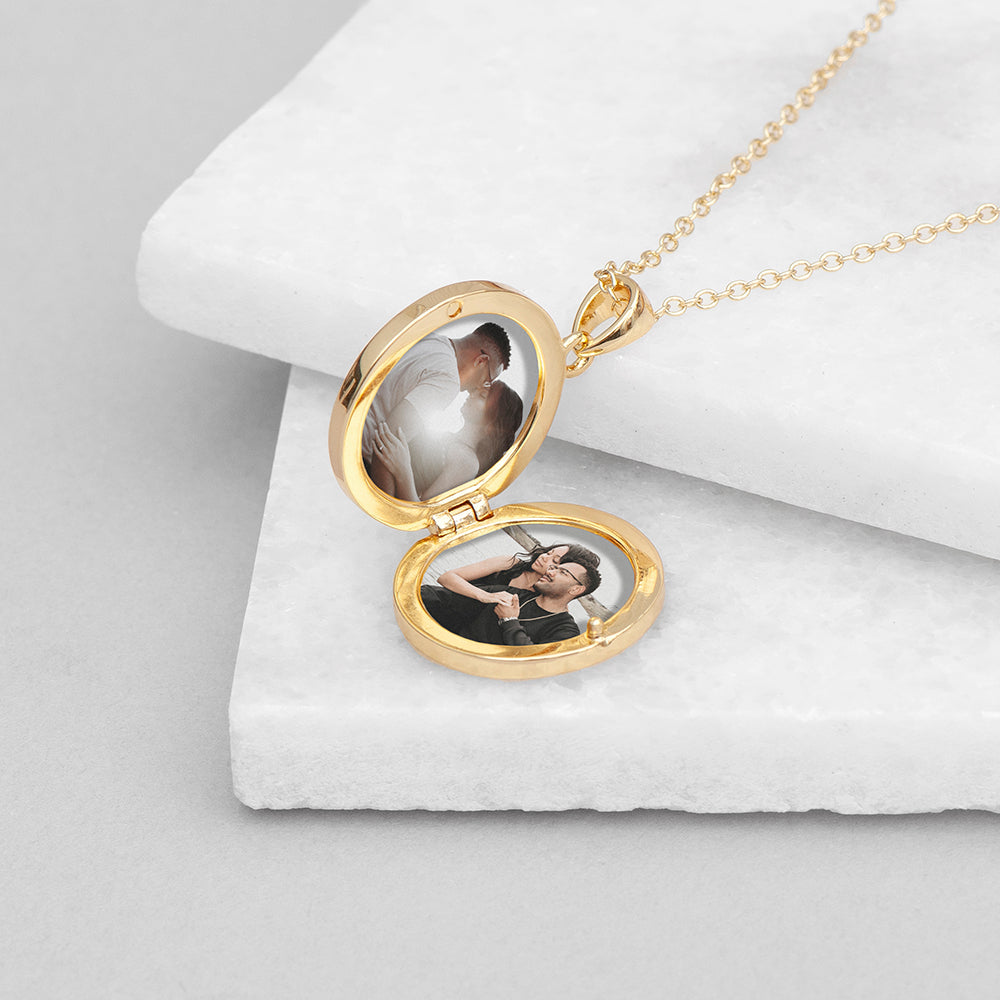 Personalised Round Photo Locket Pendant Necklaces: 4 - Necklaces By Gift Moments