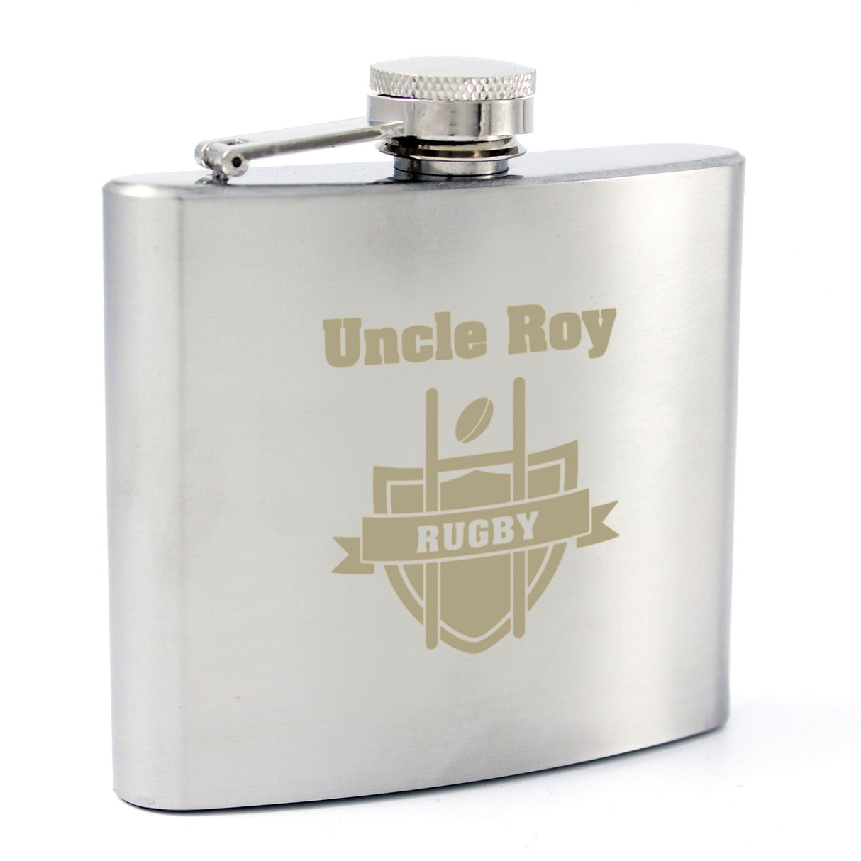 Personalised Rugby Hip Flask: 5 - Hip Flasks By Gift Moments