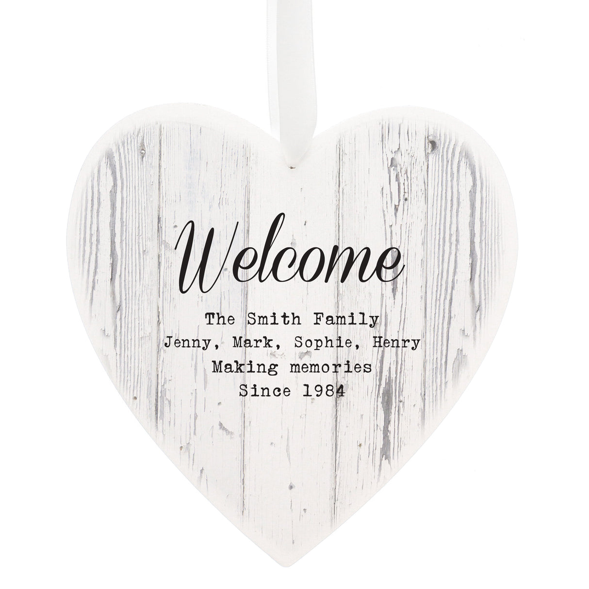 Personalised Rustic Large Wooden Heart Decoration - Shop Decorations At Gift Moments - 2