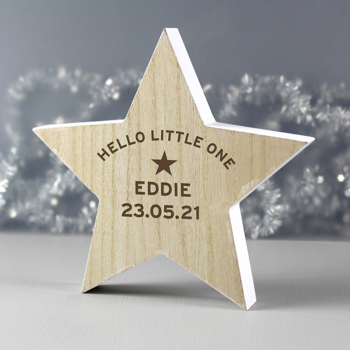 Personalised Rustic Wooden Star Decoration: 3 - Ornaments By Gift Moments