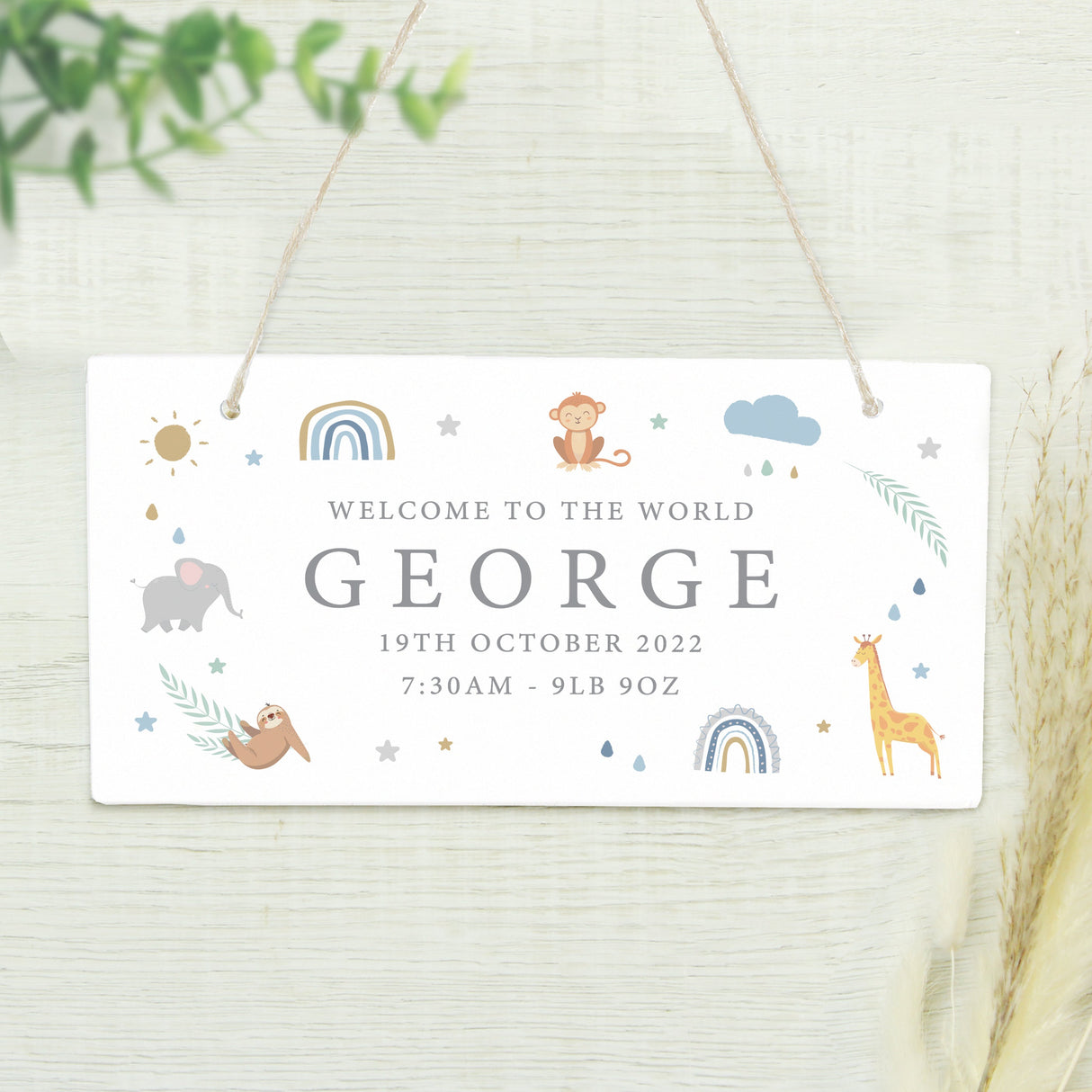 Personalised Safari Animals Wooden Sign - Shop Signs & Plaques At Gift Moments - 3