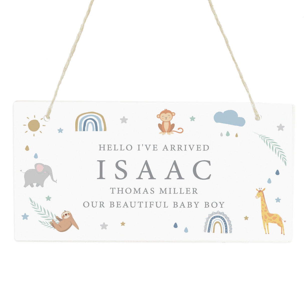 Personalised Safari Animals Wooden Sign - Shop Signs & Plaques At Gift Moments - 5