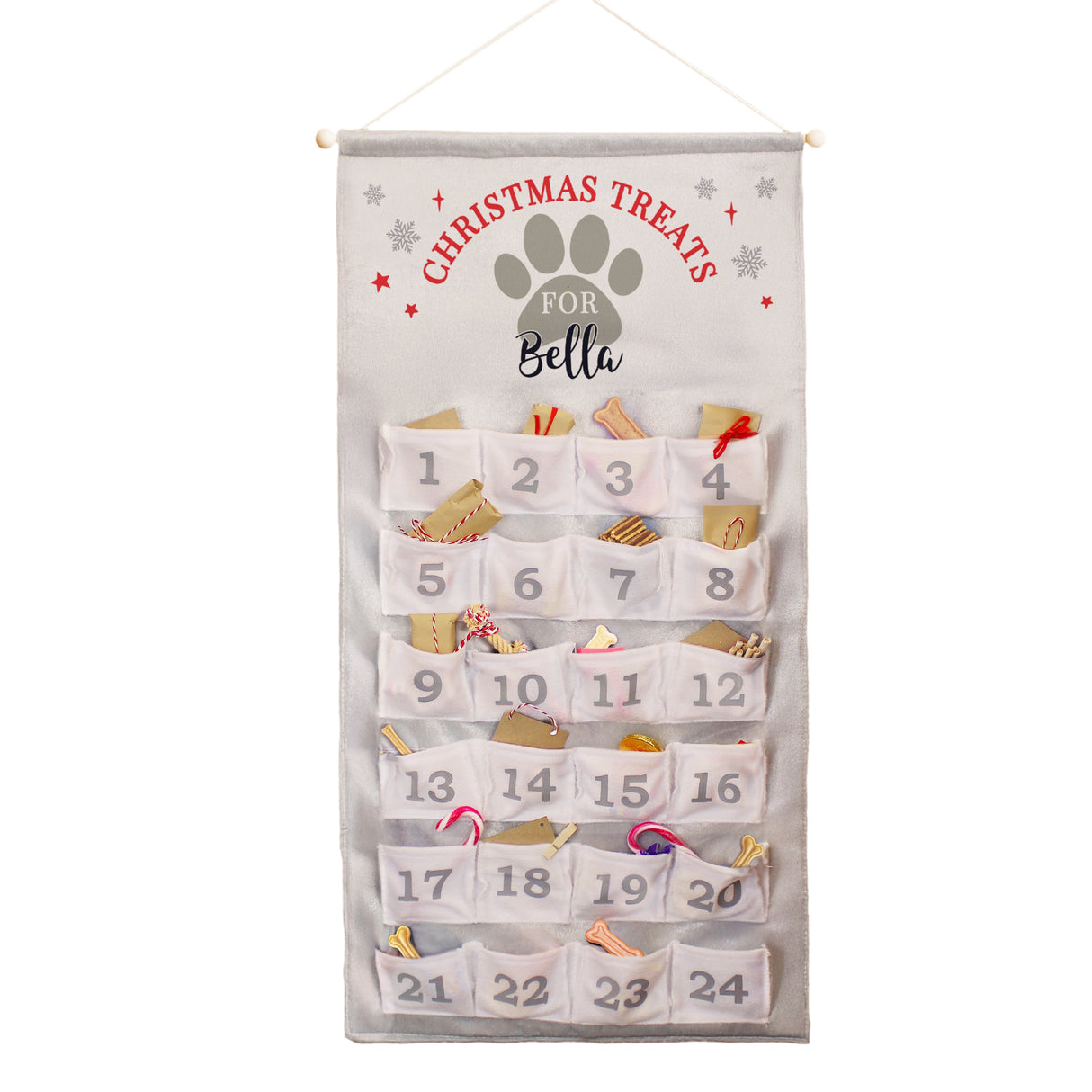 Personalised Santa Advent Calendar In Silver Grey - Shop Advent Calendars At Gift Moments - 5