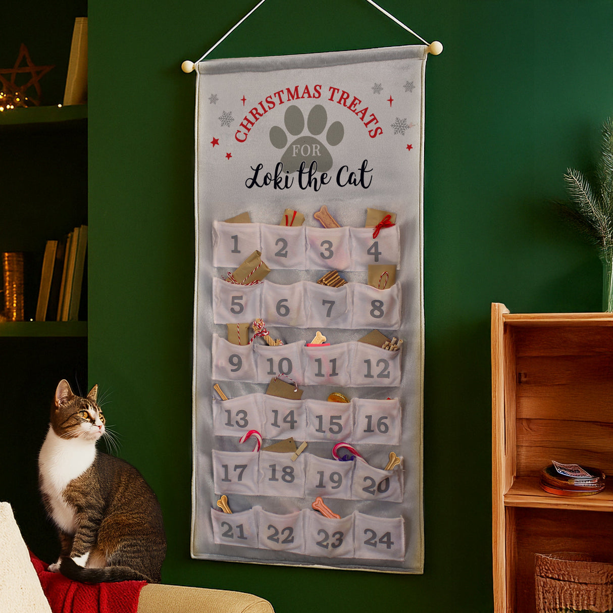 Personalised Santa Advent Calendar In Silver Grey - Shop Advent Calendars At Gift Moments - 3