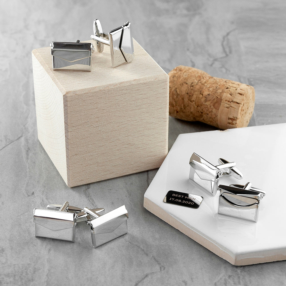 Personalised Secret Message Envelope Cufflinks: 7 - Cufflinks & Tie Slides By Gift Moments