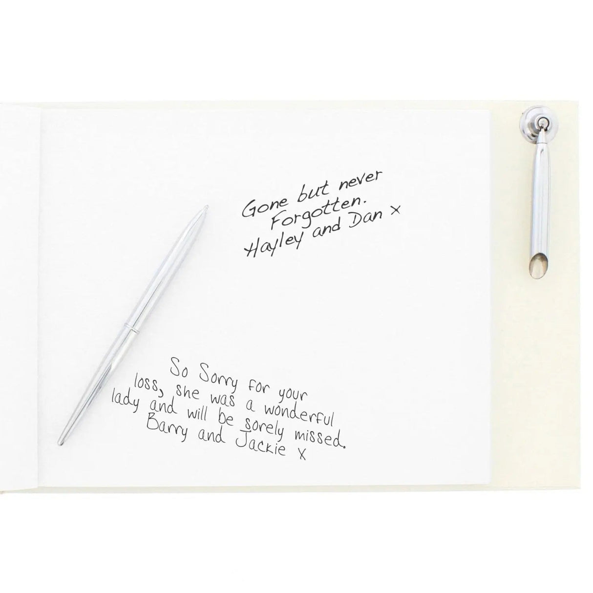 Personalised Sentiments Hardback Guest Book & Pen: 3 - Guest Books By Gift Moments