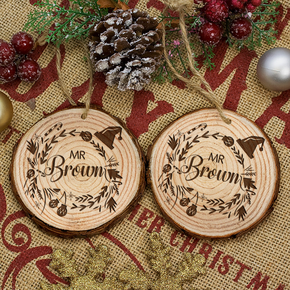 Personalised Couple’s Christmas Tree Decorations Set: 3 - Christmas Decorations By Gift Moments