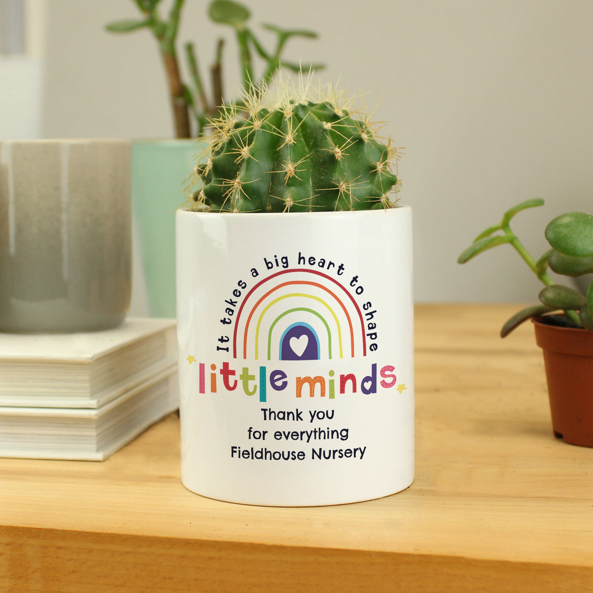 Personalised Shape Little Minds Ceramic Storage Pot: 1 - Storage By Gift Moments