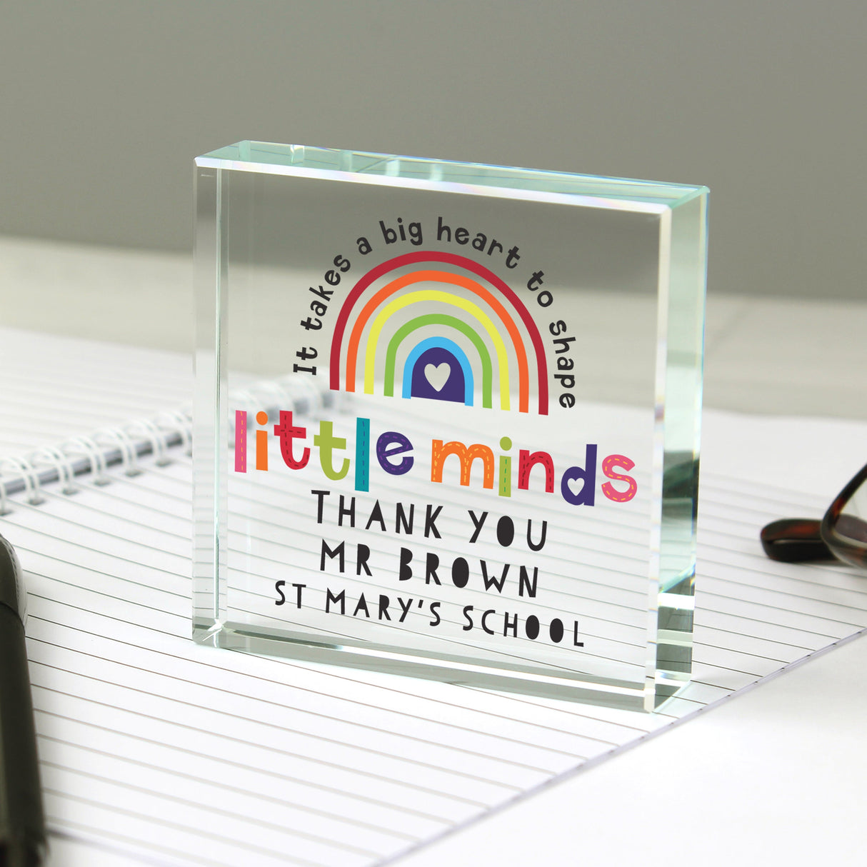 Personalised Shape Little Minds Crystal Token - Shop Crystal Tokens At Gift Moments - 1