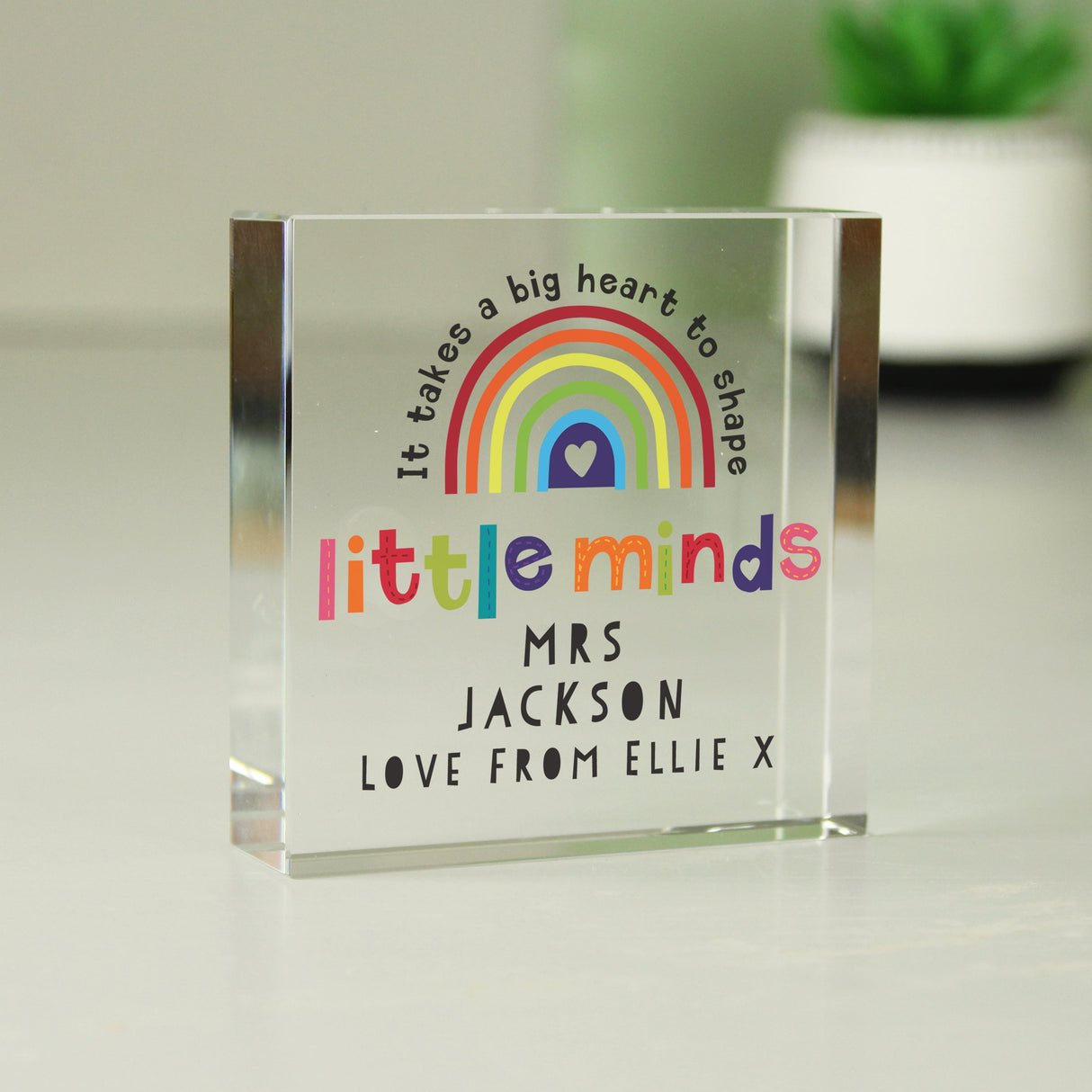Personalised Shape Little Minds Crystal Token - Shop Crystal Tokens At Gift Moments - 2