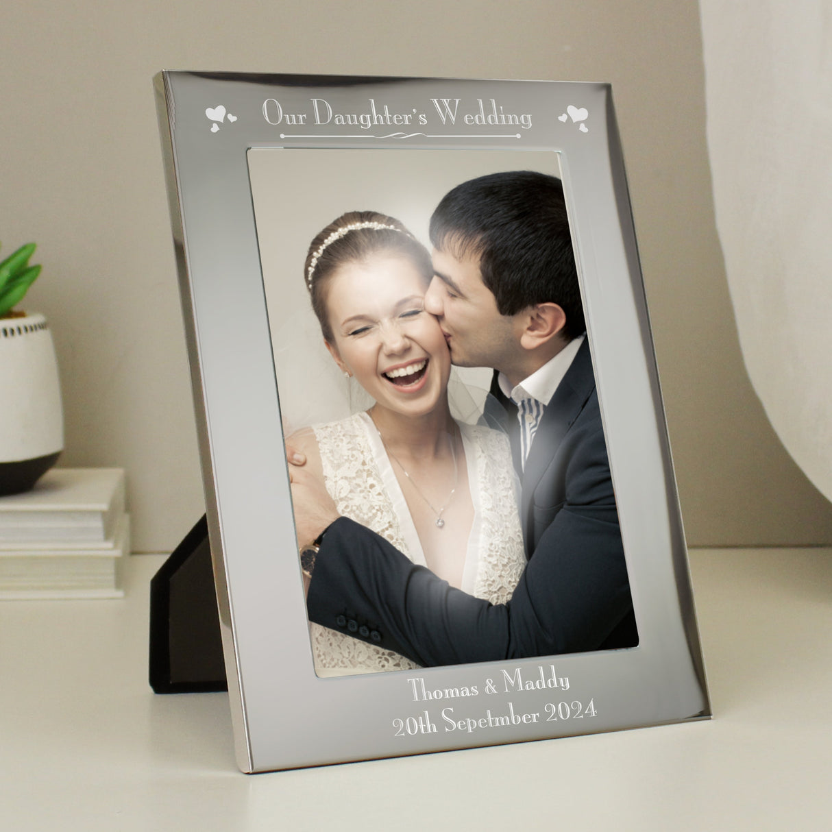 Personalised Silver 5x7 Our Daughters Wedding Photo Frame - Shop Photo Frames At Gift Moments - 1