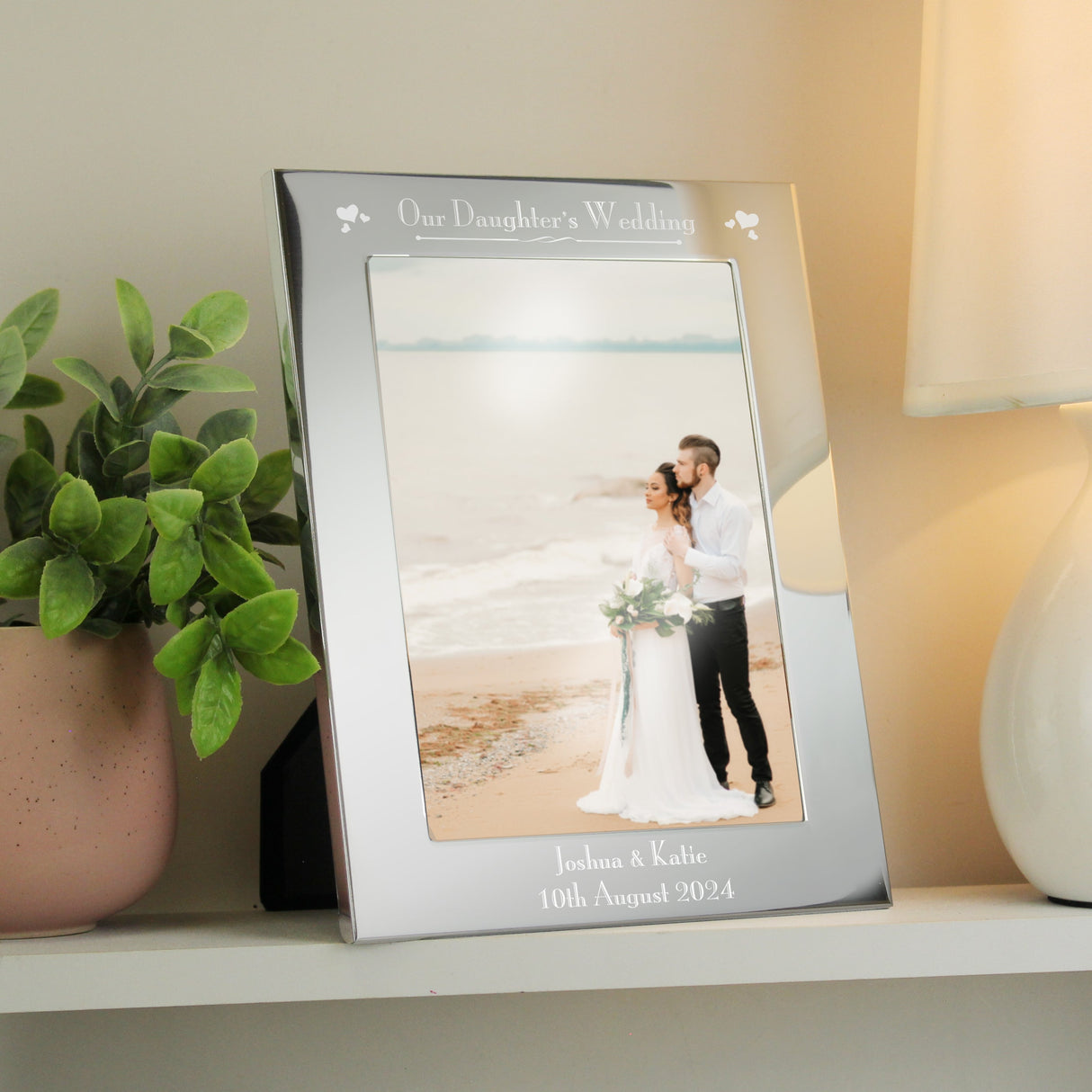 Personalised Silver 5x7 Our Daughters Wedding Photo Frame - Shop Photo Frames At Gift Moments - 3