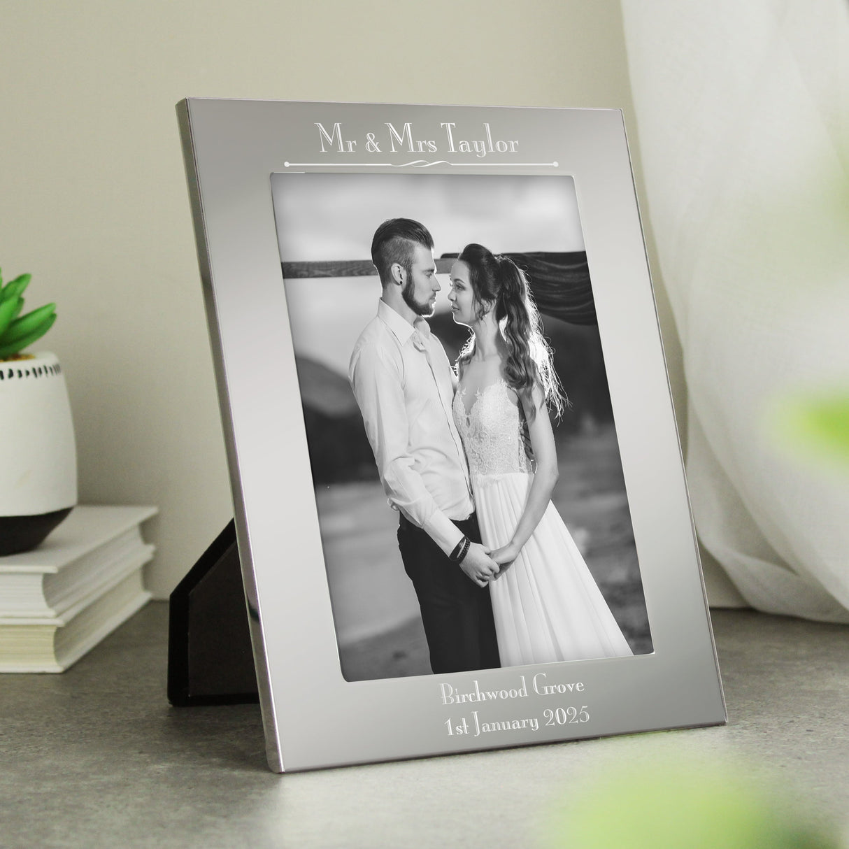 Personalised Silver 5x7 Decorative Photo Frame: 2 - Photo Frames By Gift Moments