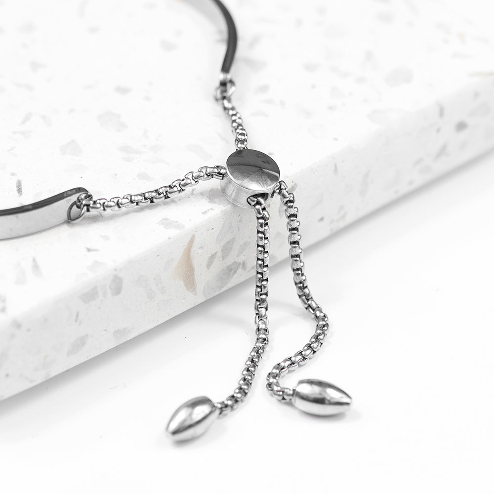 Personalised Silver Affirmation Bangle Bracelet: 4 - Bracelets By Gift Moments