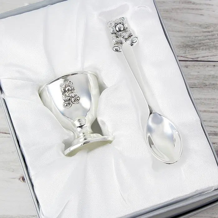Personalised Silver Egg Cup & Spoon: 5 - Egg Cups By Gift Moments
