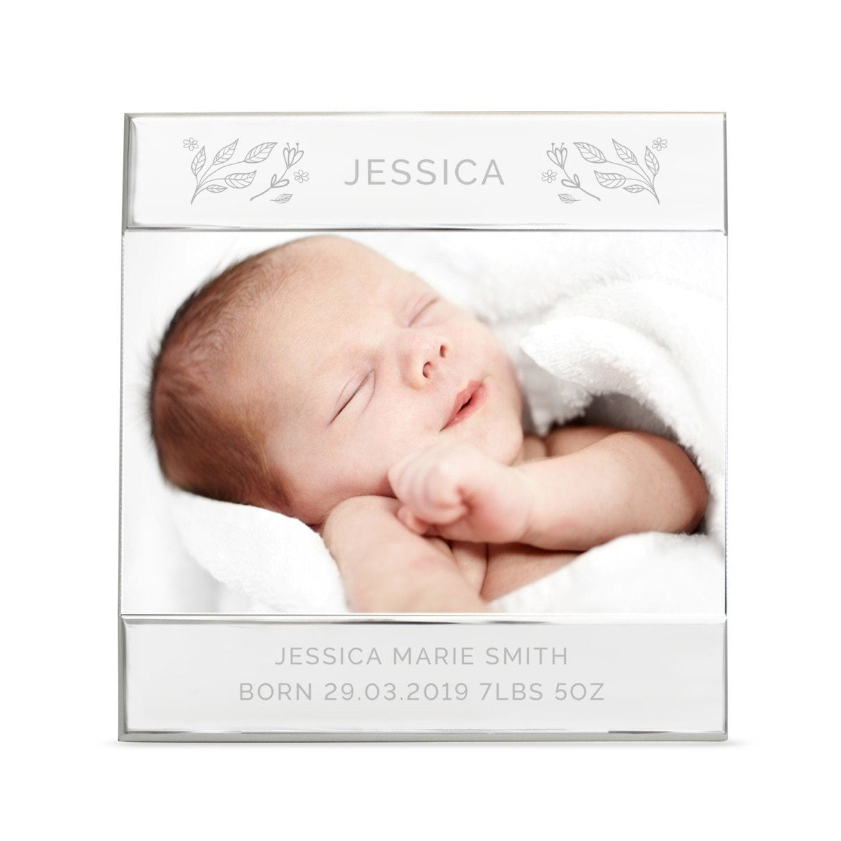 Personalised Silver Floral 6x4 Photo Frame - Shop Photo Frames At Gift Moments - 4