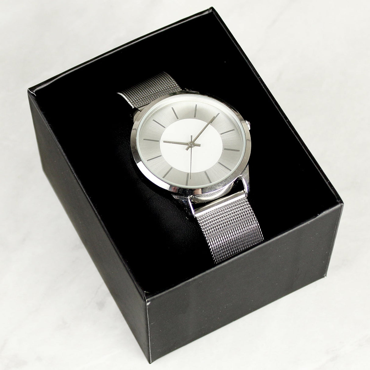 Personalised Silver with Mesh Style Strap Watch: 4 - Watches By Gift Moments