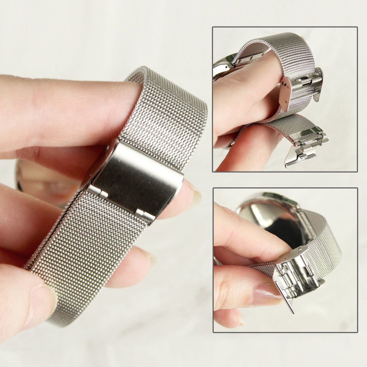 Personalised Silver with Mesh Style Strap Watch: 3 - Watches By Gift Moments