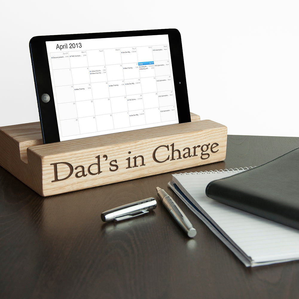 Personalised Single Office Desk Tablet Holder: 1 - Block - Tech Accessories By Gift Moments