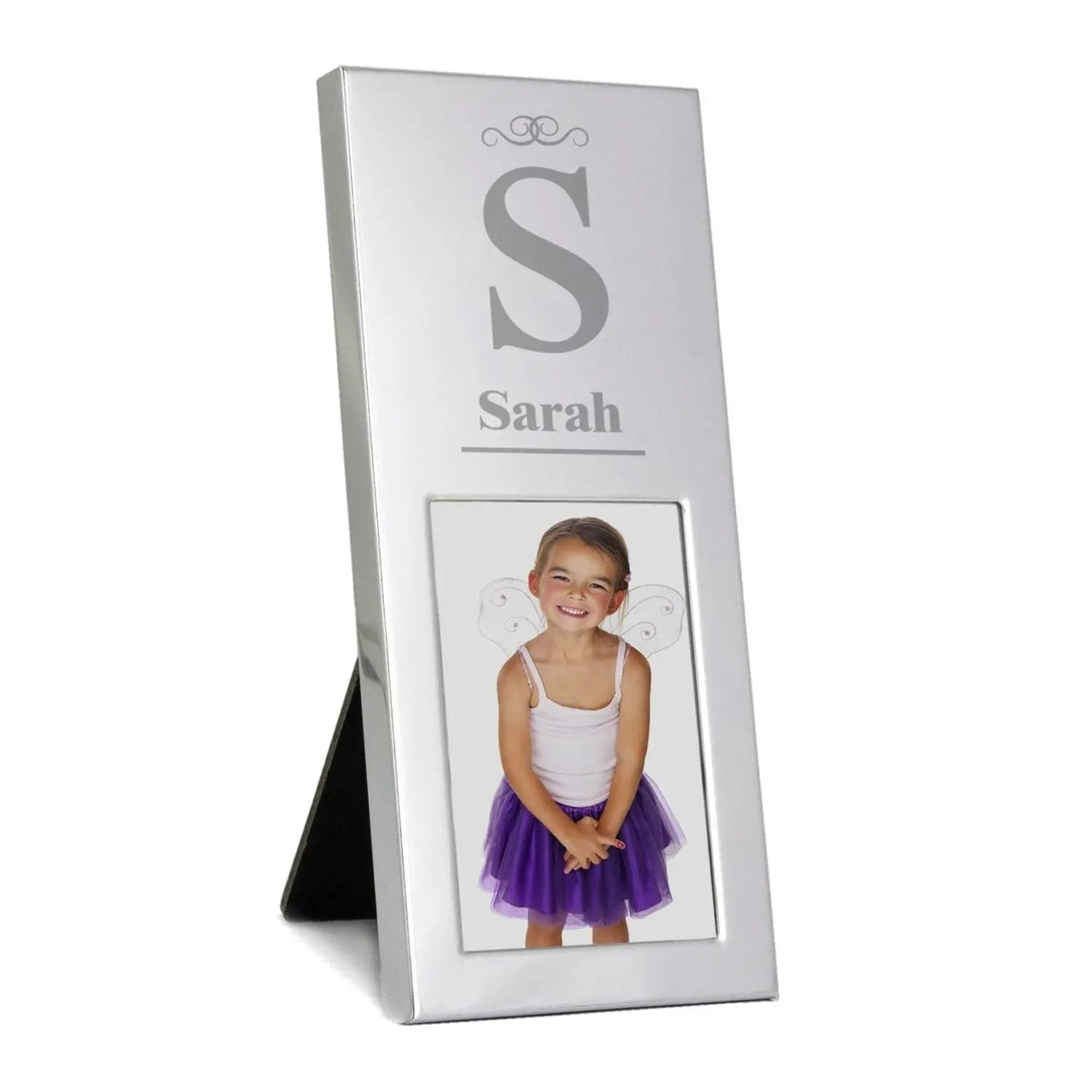 Personalised Small Initial 2x3 Silver Photo Frame: 2 - Photo Frames By Gift Moments