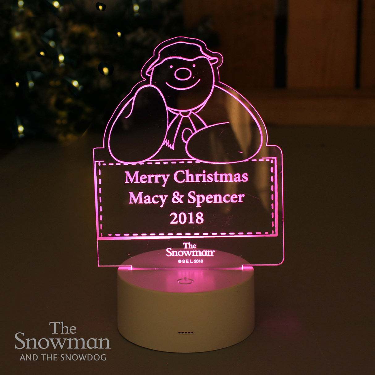 Personalised The Snowman LED Colour Changing Decoration & Night Light: 7 - LED Lighting By The Snowman