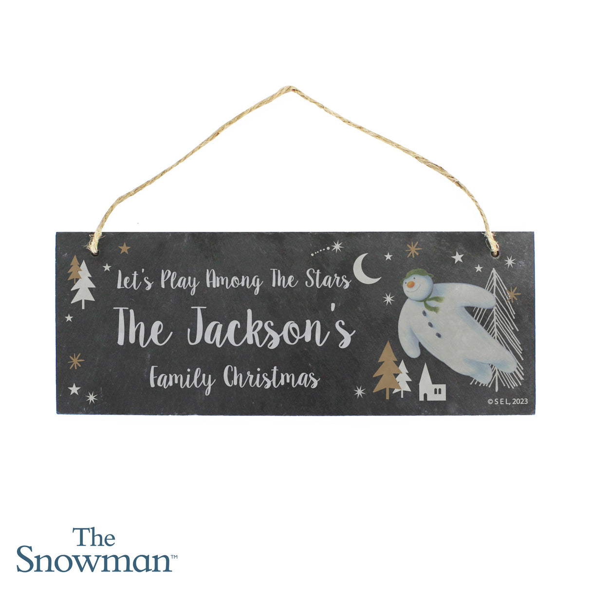 Personalised The Snowman Magical Adventure Hanging Slate Plaque: 5 - Signs & Plaques By The Snowman