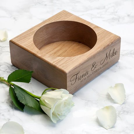 Personalised Solid Oak Champagne Holder: 3 - Barware By Gift Moments