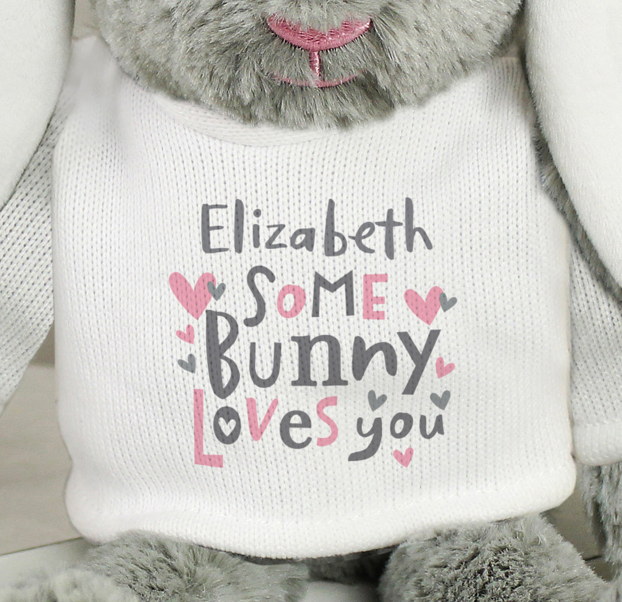 Personalised Some Bunny Loves You Bunny Rabbit: 2 - Teddy Bears & Soft Toys By Gift Moments