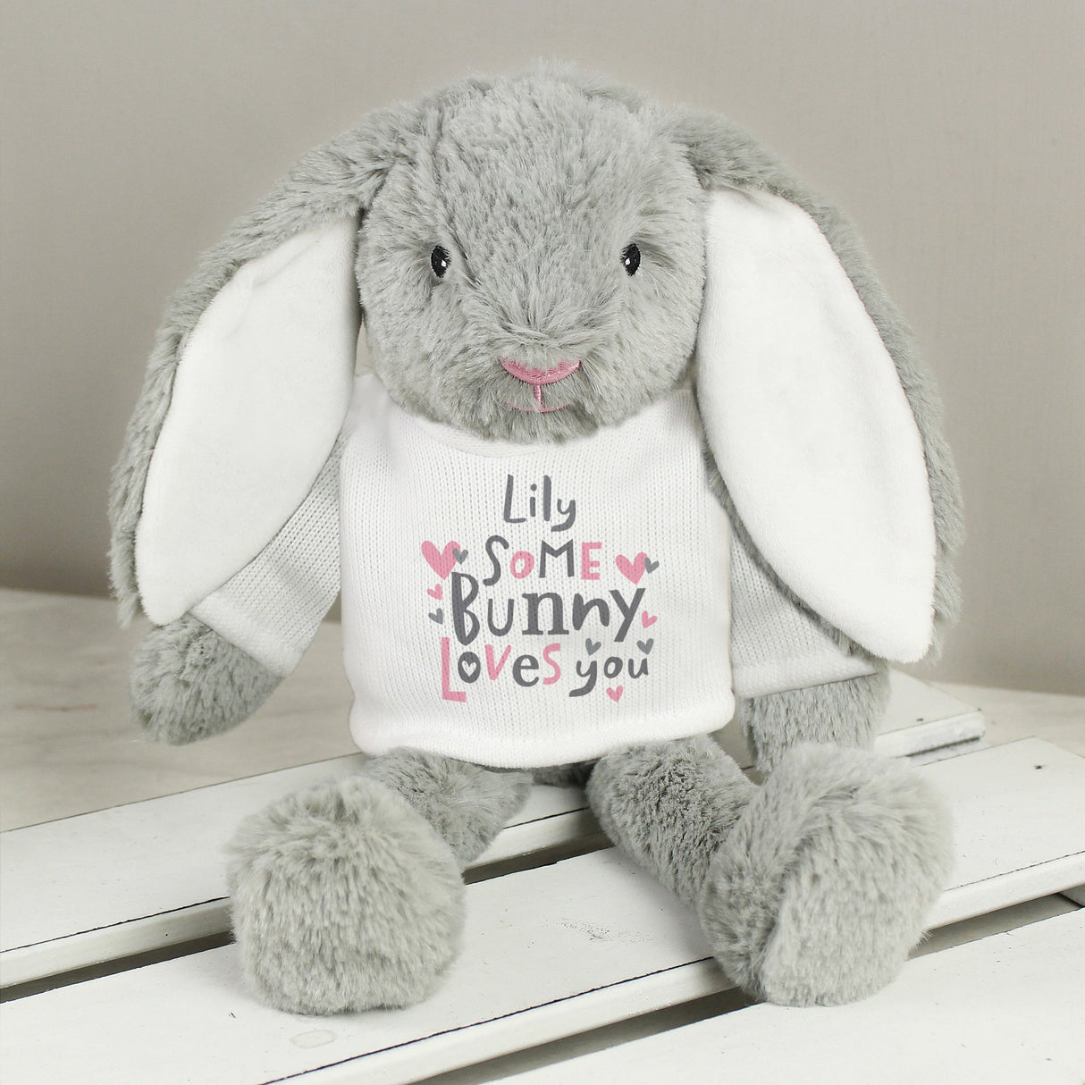 Personalised Some Bunny Loves You Bunny Rabbit: 3 - Teddy Bears & Soft Toys By Gift Moments