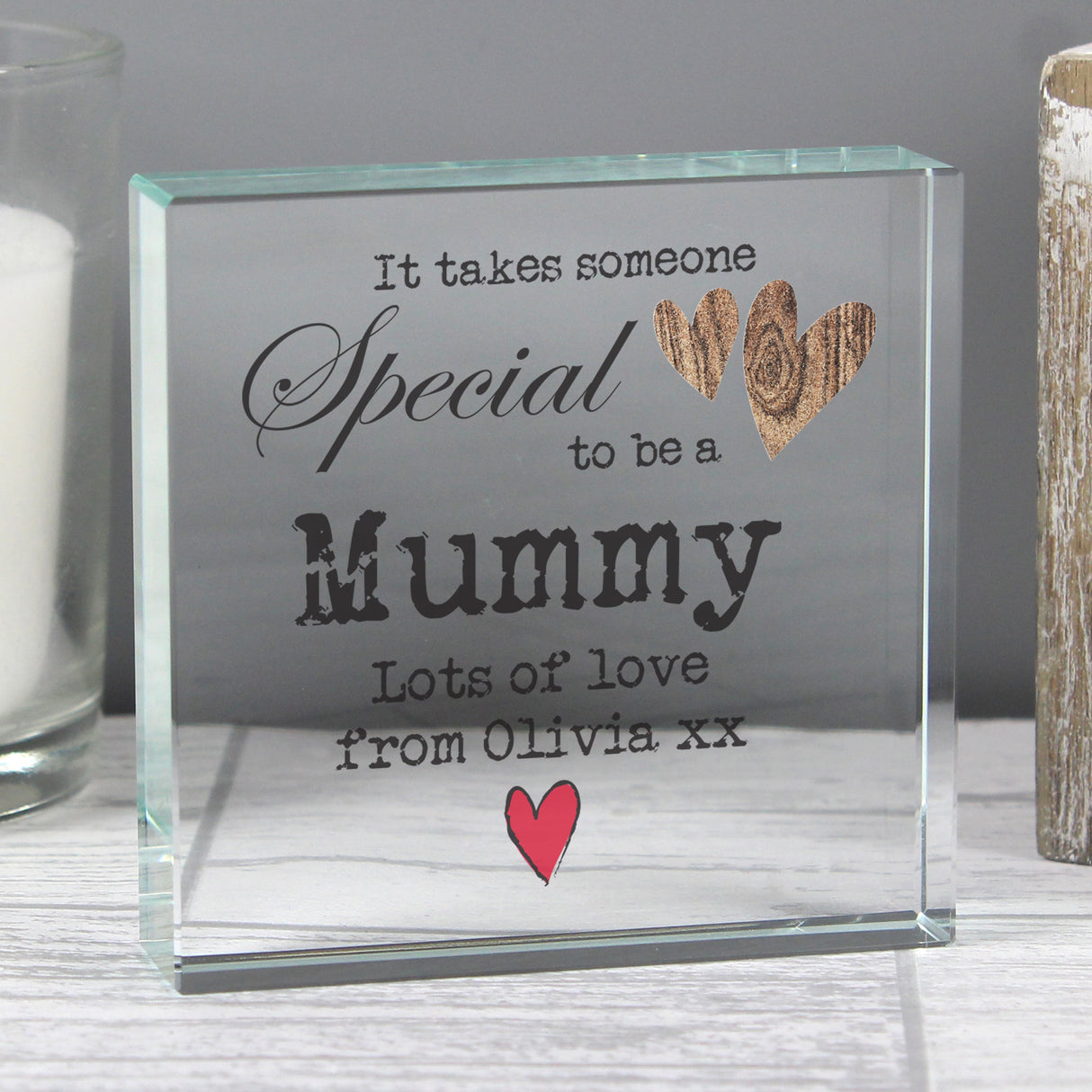 Personalised Someone Special Crystal Token: 1 - Crystal Tokens By Gift Moments