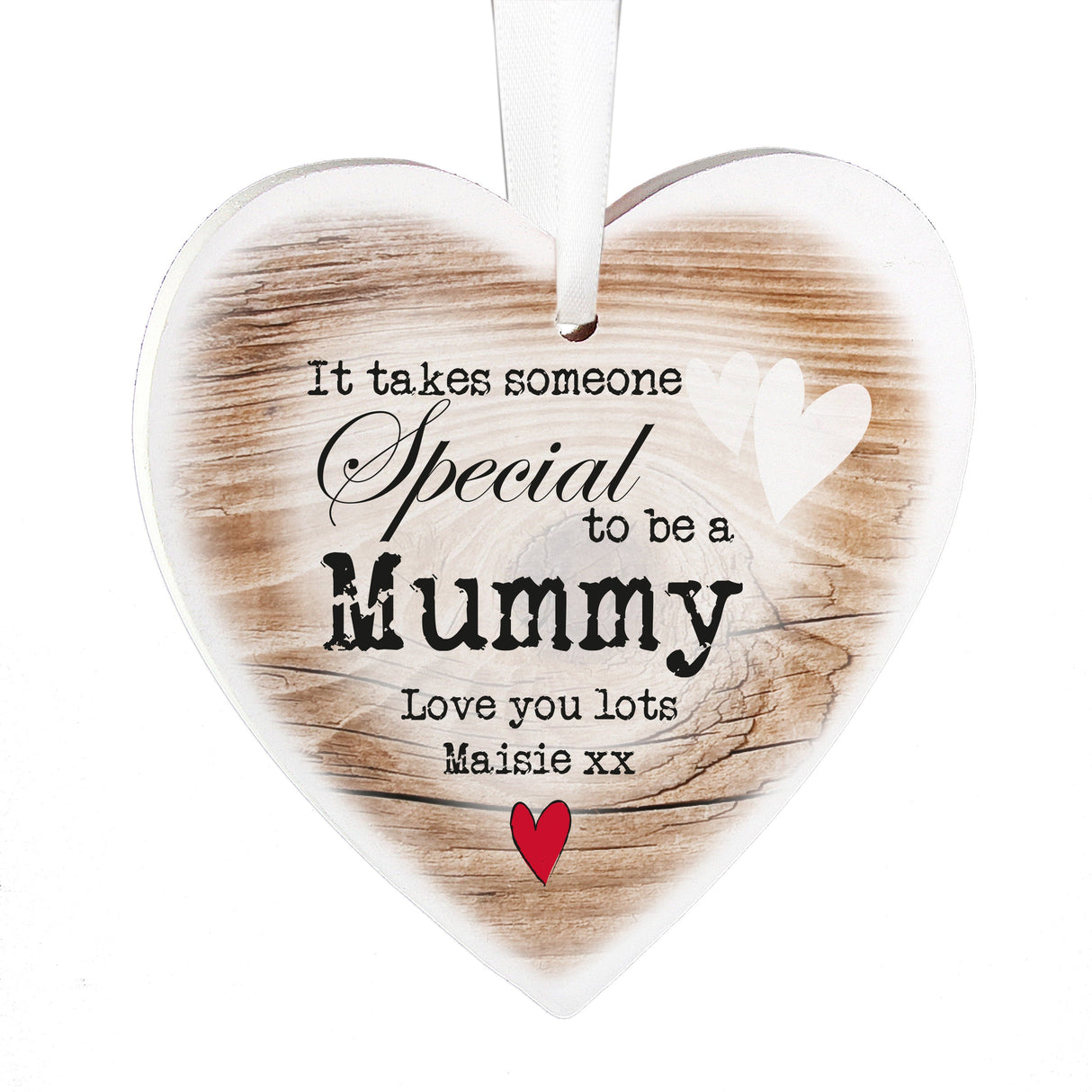 Personalised Someone Special Wooden Heart Shaped Decoration: 5 - Decorations By Gift Moments