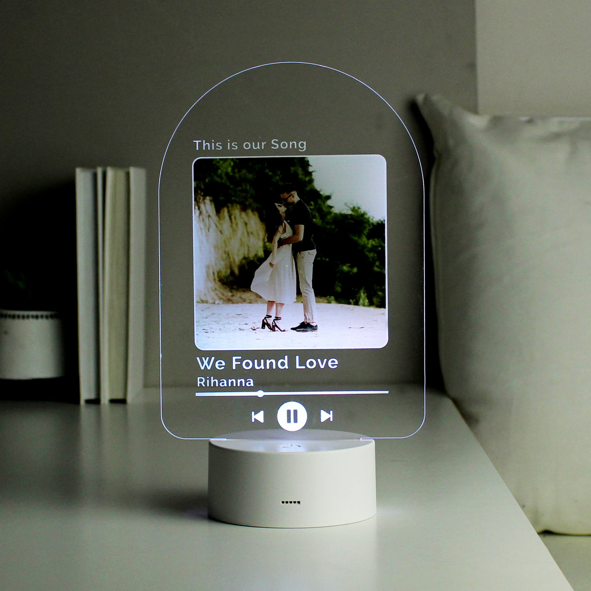 Personalised Our Song Photo Upload LED Colour Changing Light: 5 - Lighting By Gift Moments