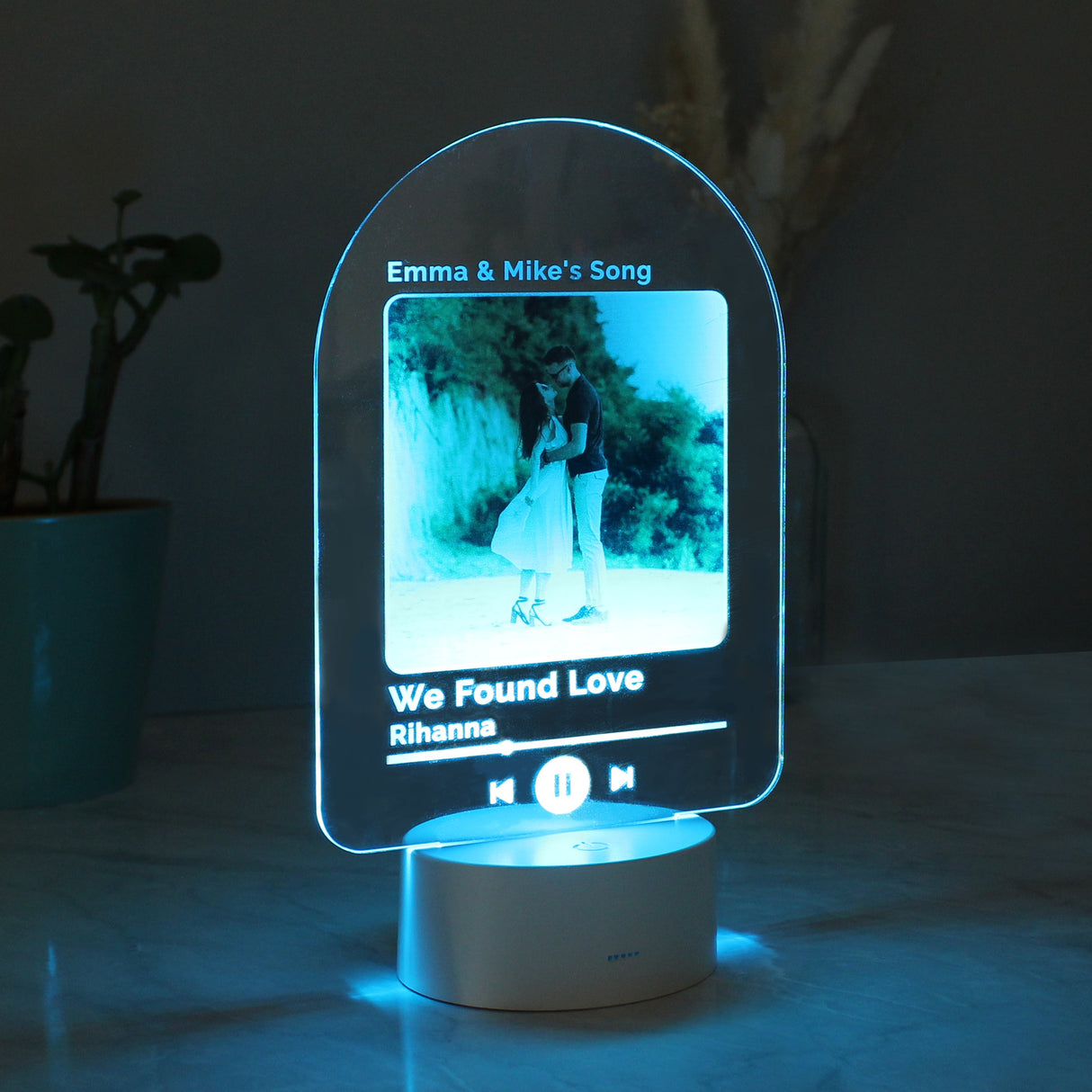Personalised Our Song Photo Upload LED Colour Changing Light: 9 - Lighting By Gift Moments